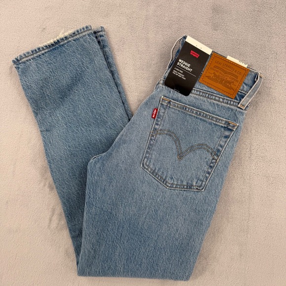 Levi's Denim - Levis Premium Wedgie Straight Jeans Blue Denim Womens Size W 23 x L 28